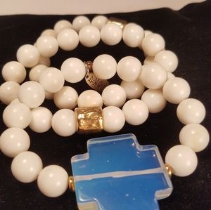 LIV N GRACE white stone bracelet